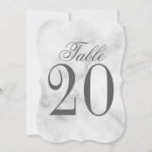 Numéro de table du Mariage Marbre blanc (Devant)