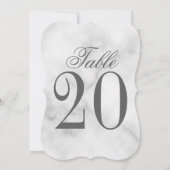 Numéro de table du Mariage Marbre blanc (Dos)