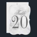 Numéro de table du Mariage Marbre blanc<br><div class="desc">Mariage Table Number Card comporte le titre "Table" en gris élégant style de police script avec le numéro de table en gris serif style de police sur blanc marbre arrière - plan. Idéal aussi pour la douche nuptiale,  dîner de répétition,  fête d'anniversaire,  restaurants,  fêtes et événements spéciaux.</div>