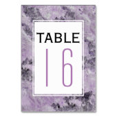 Numéro de table du mariage mauve améthyste moderne (Par défaut)