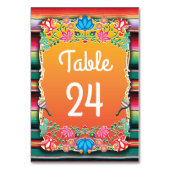 Numéro de table du Mariage mexicain Fiesta (Par défaut)