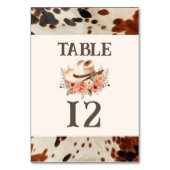 Numéro de table du Mariage occidental (Dos)