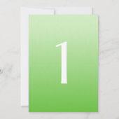 Numéro de table du Mariage Ombre vert (Dos)
