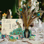 Numéro de table du Mariage Peacock<br><div class="desc">voir plus vintages paon</div>