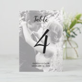 Numéro de table du Mariage photo personnalisé (Debout devant)