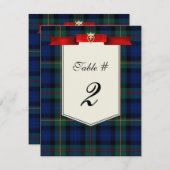 Numéro de table du Mariage plat élégant Smith Tart (Devant / Derrière)