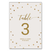 Numéro de table du Mariage Pois d'or (Par défaut)