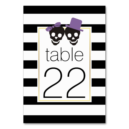 Numéro de table du mariage pourpre du crâne d'Hall (Par défaut)