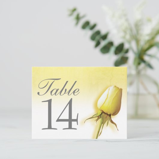 Numéro de table du mariage rose jaune (Debout devant)