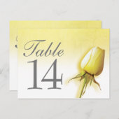 Numéro de table du mariage rose jaune (Devant / Derrière)