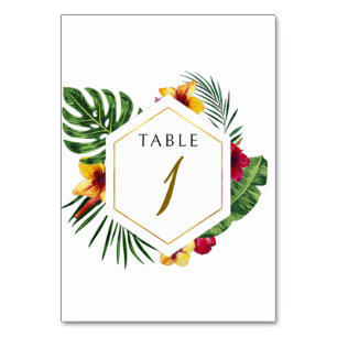 Numéro de table du Mariage tropical