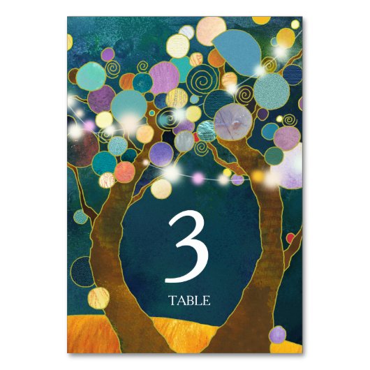 Numéro de table du Mariage Turquoise de l'arbre de (Par défaut)