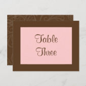 Numéro de table du papillon de fibres (marron) (Devant / Derrière)