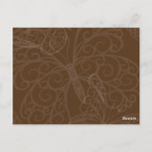 Numéro de table du papillon de fibres (marron) (Dos)