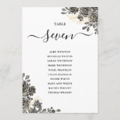 Numéro de table du plan de table floral gothique r (Dos)