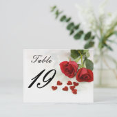 Numéro de table du rose mariage (Debout devant)