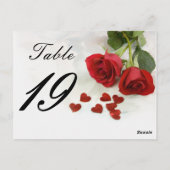 Numéro de table du rose mariage (Dos)