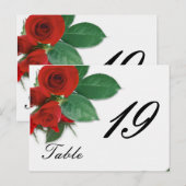 Numéro de table du rose mariage (Devant / Derrière)