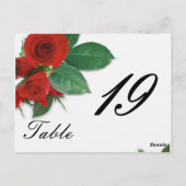Numéro de table du rose mariage (Dos)