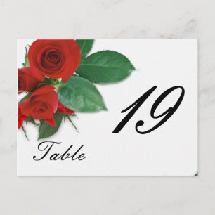 Numéro de table du rose mariage