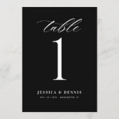 Numéro de table du script de calligraphie élégante (Dos)