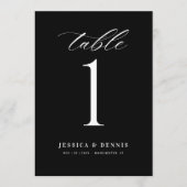 Numéro de table du script de calligraphie élégante (Devant)