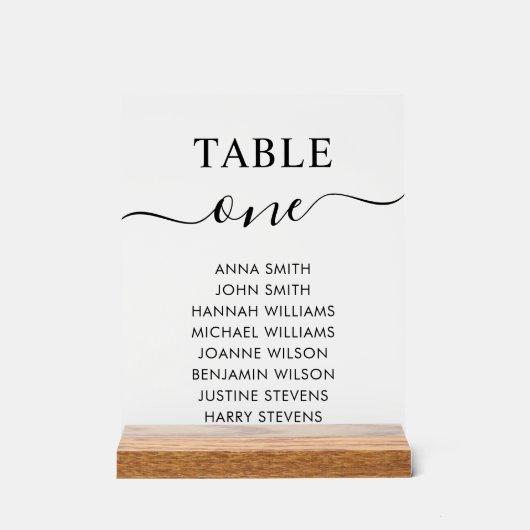 Numéro de table du tableau de mariage simple et él (Recto)