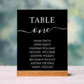 Numéro de table du tableau de mariage simple et él (Neutre)