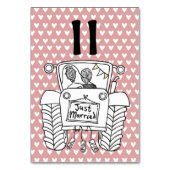 Numéro de table du tracteur de Mariage campagnard  (Dos)