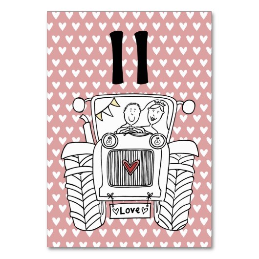 Numéro de table du tracteur de Mariage campagnard  (Par défaut)