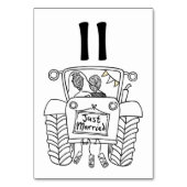 Numéro de table du tracteur de Mariage campagnard  (Dos)