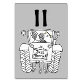 Numéro de table du tracteur de Mariage campagnard (Dos)