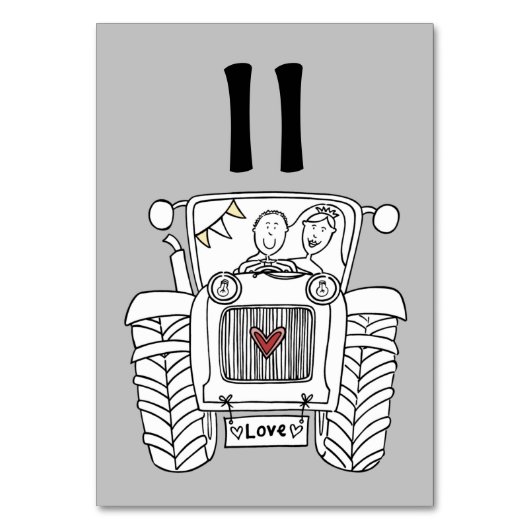 Numéro de table du tracteur de Mariage campagnard (Par défaut)