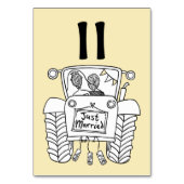 Numéro de table du tracteur de Mariage campagnard  (Dos)