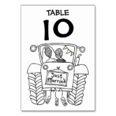 Numéro de table du tracteur de Mariage campagnard  (Dos)