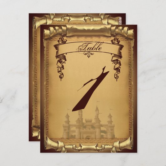 Numéro de table d'un Mariage de temps (Devant / Derrière)