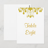 Numéro de table d'une grande salle de bal (jaune) (Devant / Derrière)