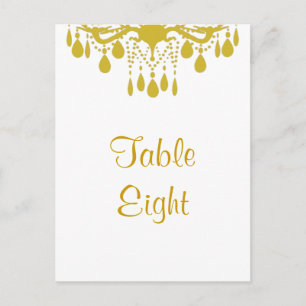 Numéro de table d'une grande salle de bal (jaune)
