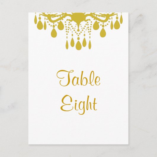 Numéro de table d'une grande salle de bal (jaune) (Devant)