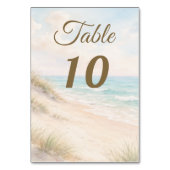 Numéro De Table Dunes de sable de plage aquarelle (Par défaut)