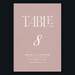 Numéro De Table Dusky rose peint élégant texte de script, onglet m<br><div class="desc">Dusky rose peint élégant texte de texte mariage des numéros de table de . Faisant partie d'une collection de mariage moderne,  minimaliste et élégante. Disponible en différentes couleurs.</div>