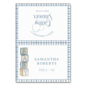 Numéro De Table Dusty Blue Baby Blocks Editable Tent Cards (Par défaut)