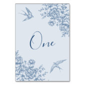 Numéro De Table Dusty Blue Chinoiserie Numéro de la table de Fête  (Dos)