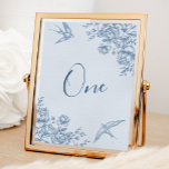 Numéro De Table Dusty Blue Chinoiserie Numéro de la table de Fête<br><div class="desc">Dusty Blue Chinoiserie Numéro de la table de Fête des mariées</div>