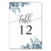 Numéro De Table Dusty Blue Eucalyptus Mariage de verdure (Par défaut)