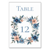 Numéro De Table Dusty Blue Floral Event Sign for (Par défaut)
