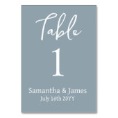 Numéro De Table Dusty Blue Modern Elegance Mariage (Par défaut)
