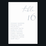 Numéro De Table Dusty Blue Modern Mariage manuscrit<br><div class="desc">Étendez votre événement avec nos cartes de table personnalisables avec typographie minimaliste. Conçues pour se fondre harmonieusement dans n'importe quel décor, ces cartes de table modernes offrent une touche personnelle et élégante à votre occasion spéciale. Que vous fêtiez un mariage, un anniversaire, un diplôme, un baby shower ou tout autre...</div>