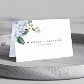 Numéro De Table Dusty Blue Pastel Pink hydrangeas Nom d'hôte