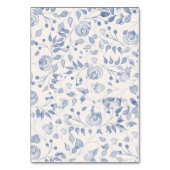 Numéro De Table Dusty Blue Watercolor Floral Wedding (Dos)